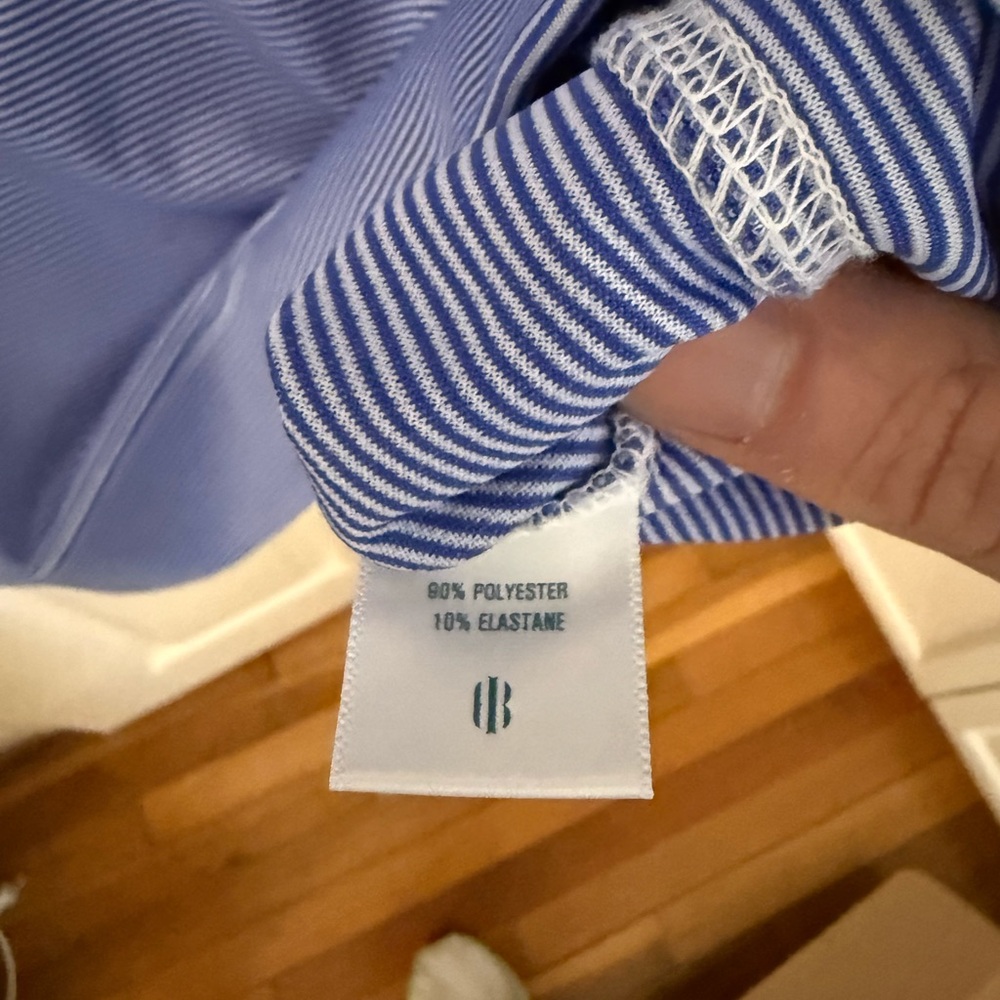 Holderness and Bourne Men's Blue Quarter-Zip Pullover - Picture 3 of 3